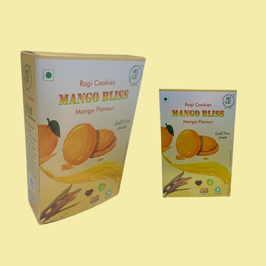 Ragi Cookies -Mango Flavour