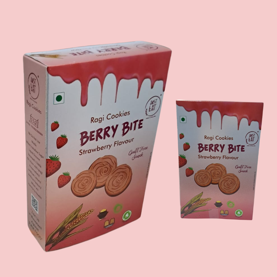 Ragi Cookies - Strawberry Flavour